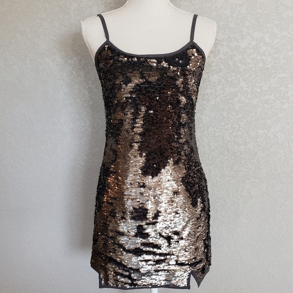 NBD dress with gold sequins size Small